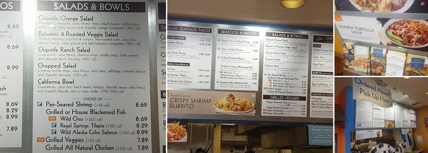 Rubio's Coastal Grill Menu