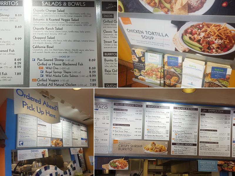 Rubio's Coastal Grill Menu