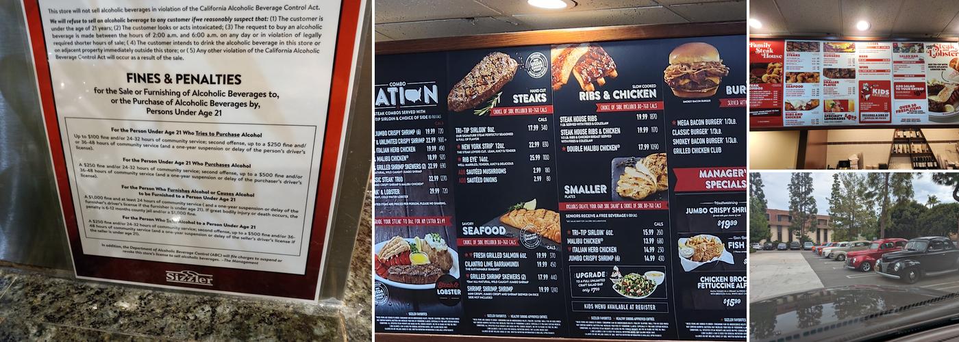 Sizzler Menu