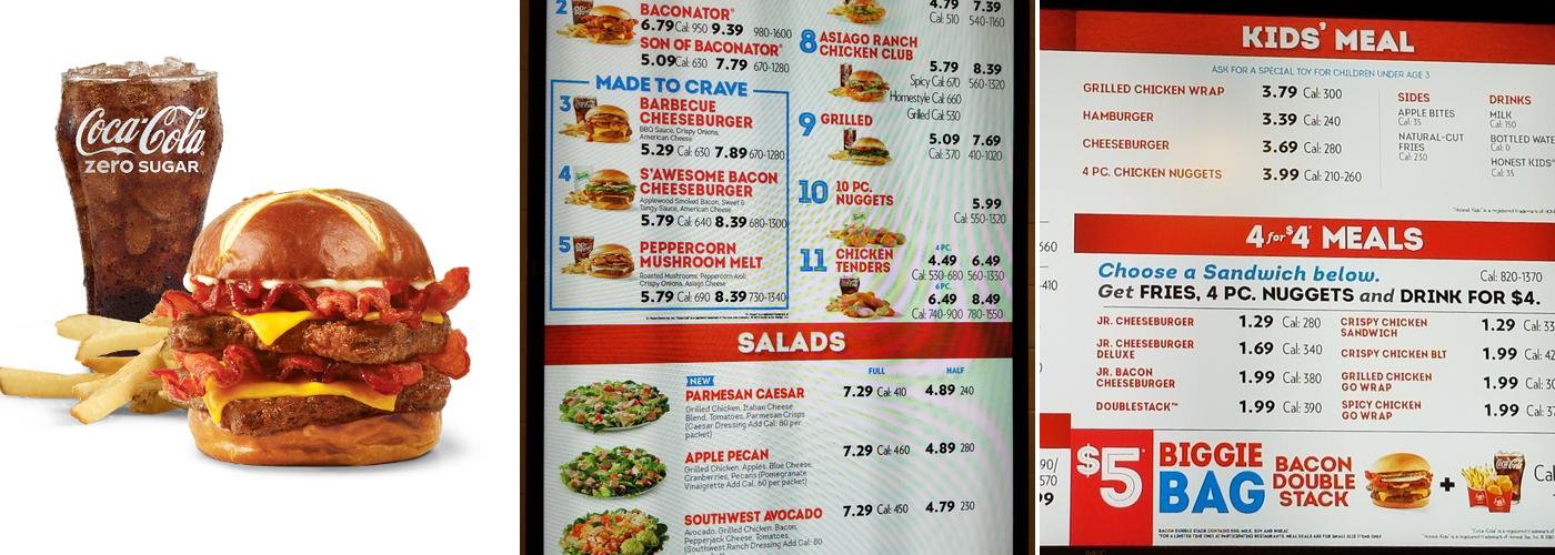 Wendy's Menu