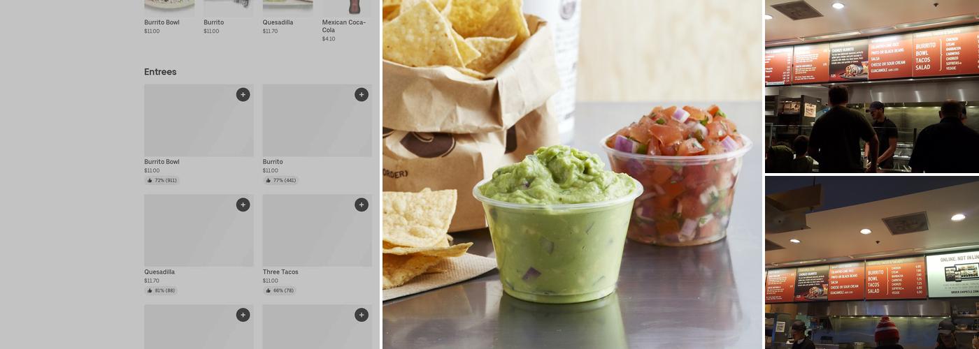 Chipotle Mexican Grill Menu