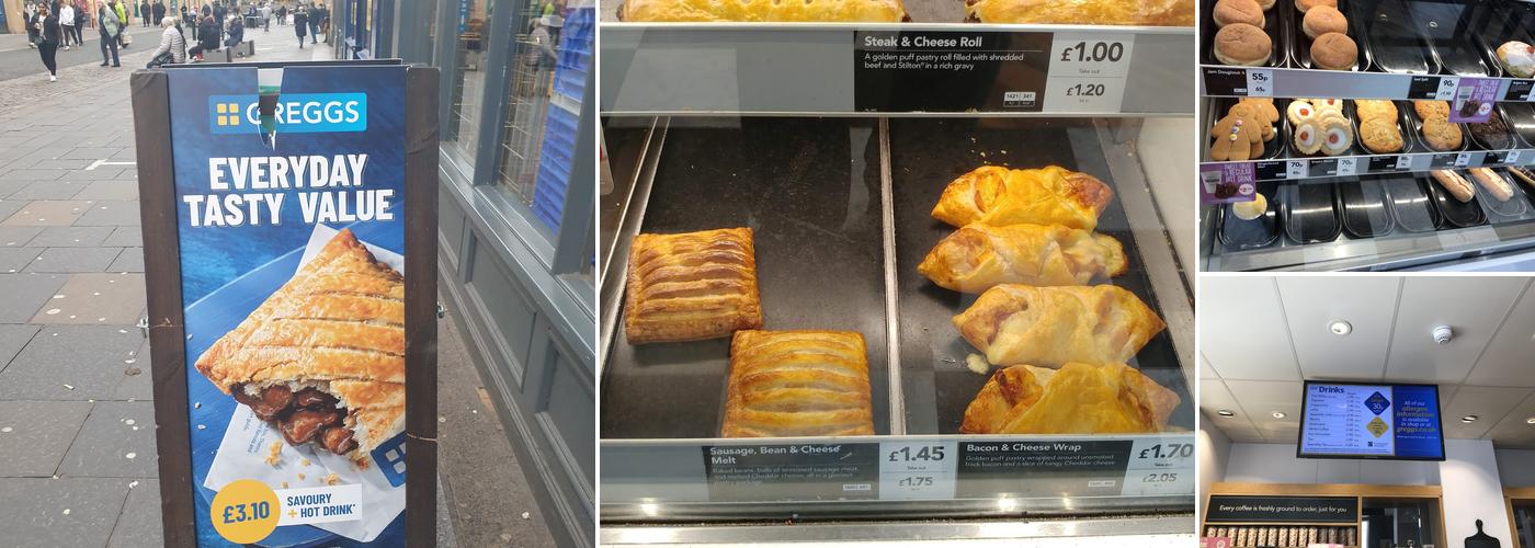 Greggs Menu