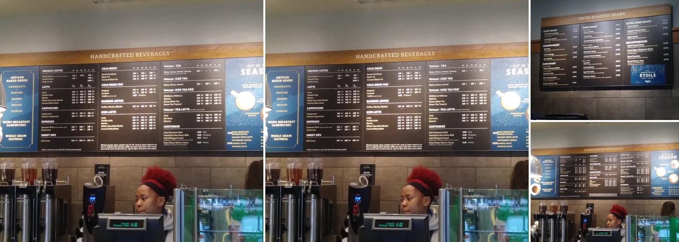 Peet's Coffee Menu