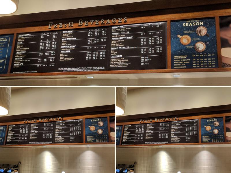 Peet's Coffee Menu