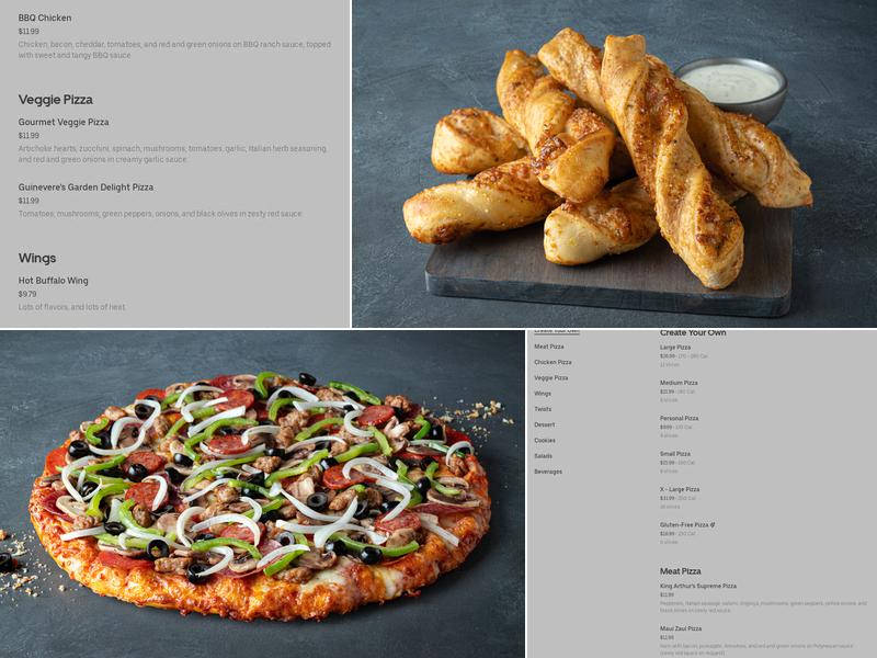 Round Table Pizza Menu