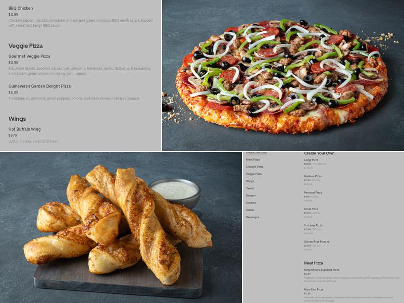 Round Table Pizza Menu