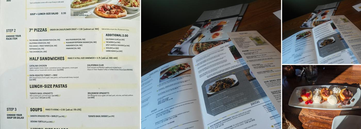 California Pizza Kitchen at River Walk Menu
