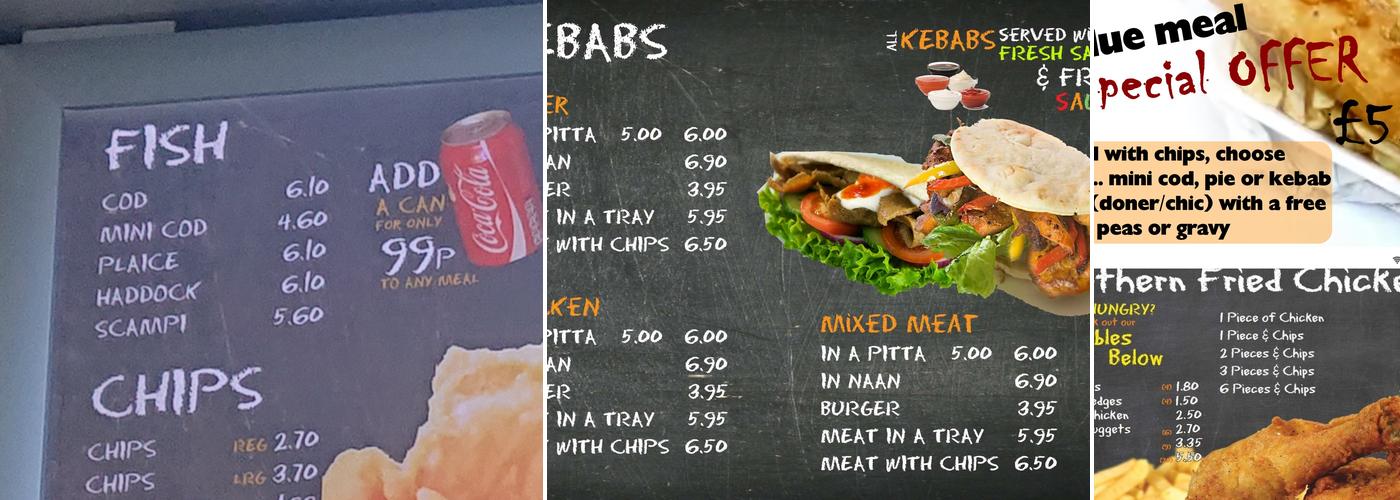 Queen's Fish & Chip Bar Menu