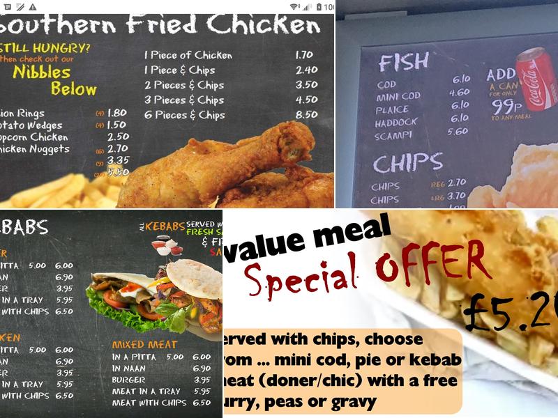 Queen's Fish & Chip Bar Menu