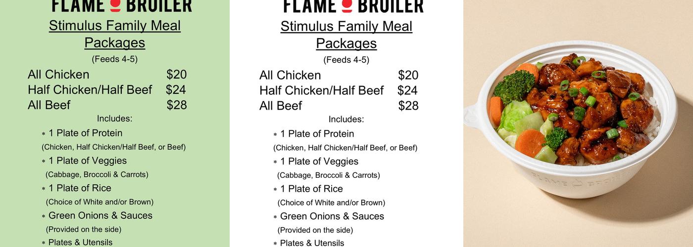 Flame Broiler Menu
