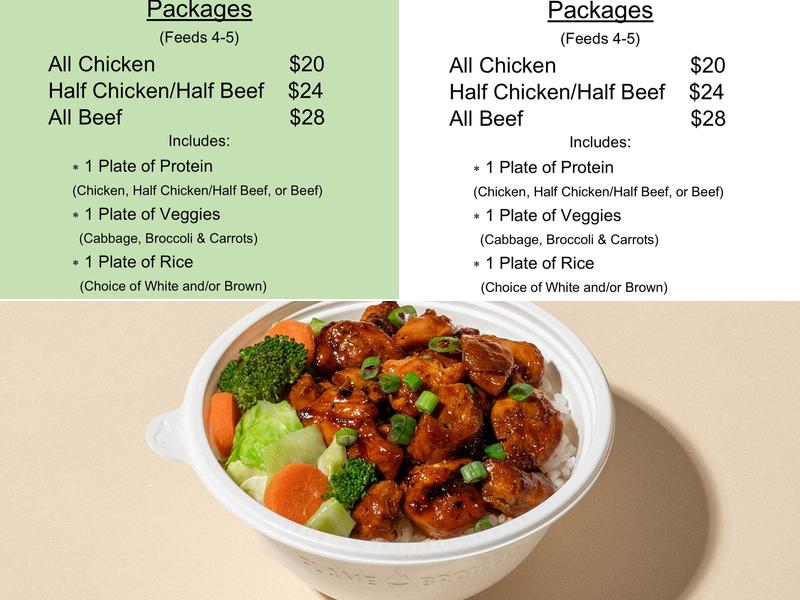 Flame Broiler Menu
