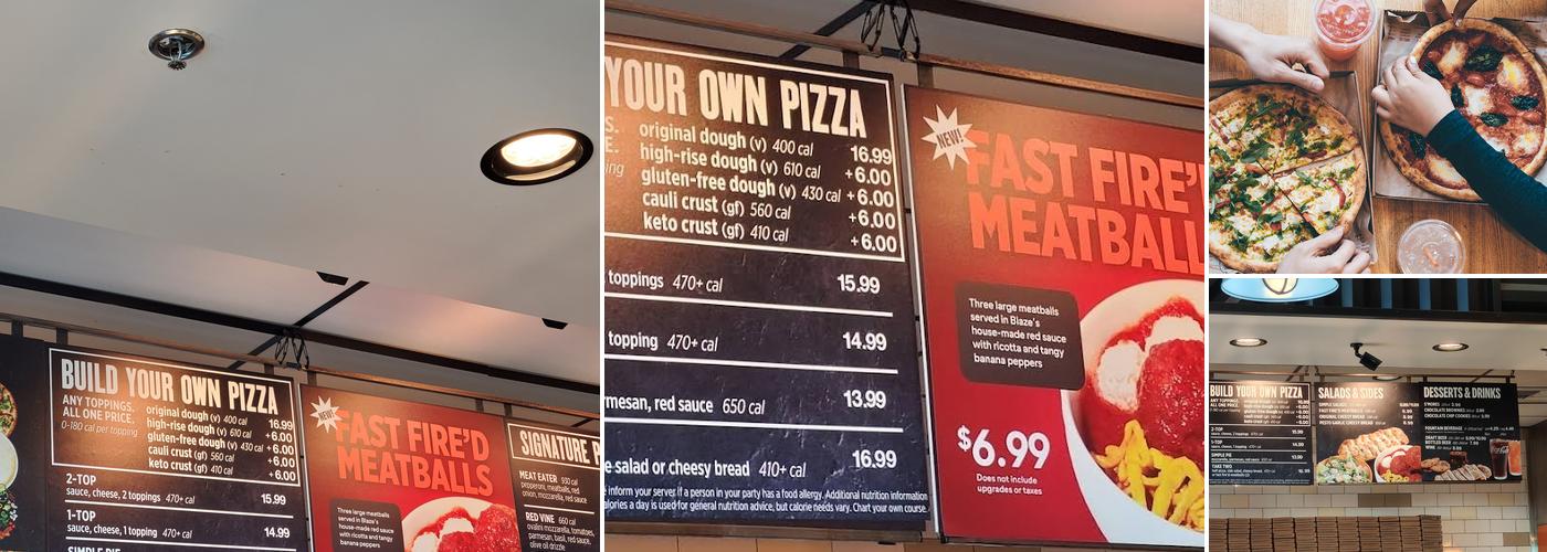 Blaze Pizza Menu
