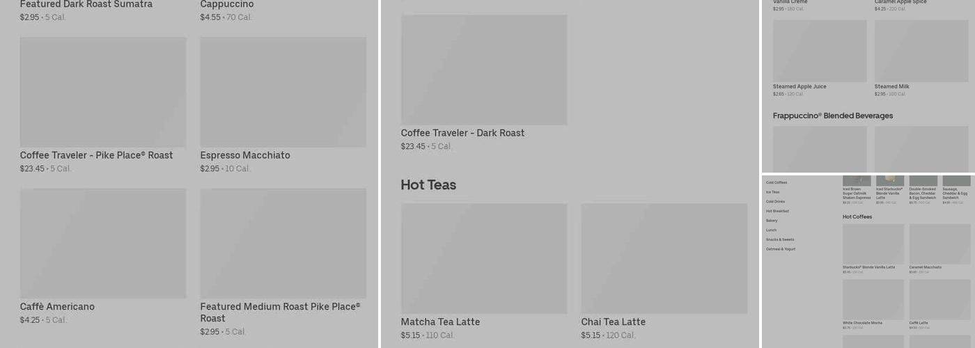 Starbucks Menu