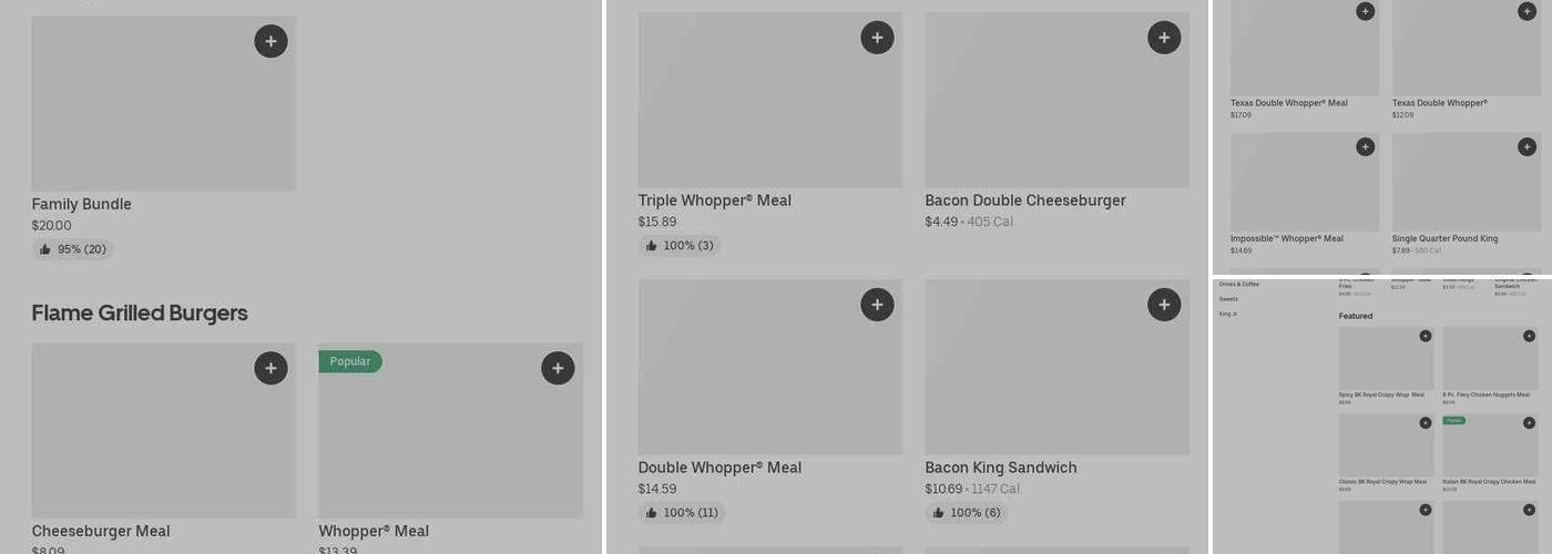 Burger King Menu