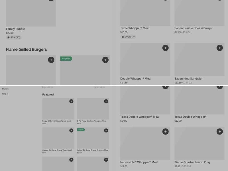 Burger King Menu
