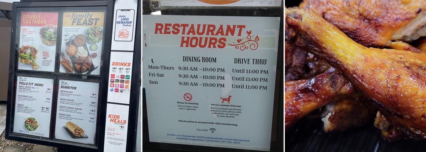 El Pollo Loco Menu