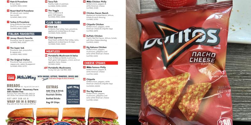 Jersey Mike's Subs Menu