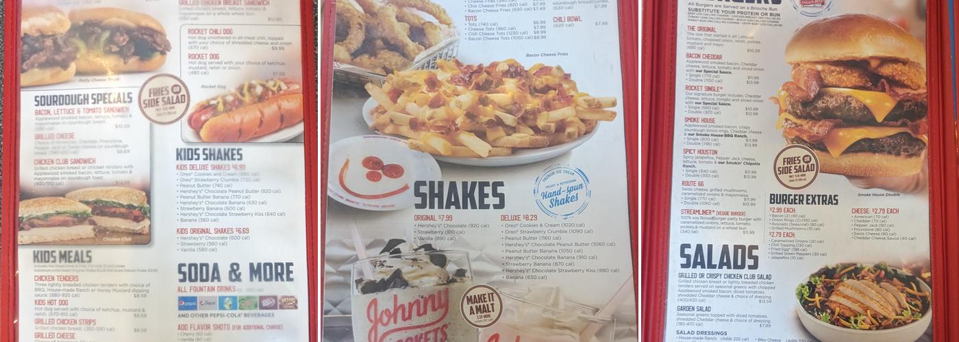 Johnny Rockets Menu