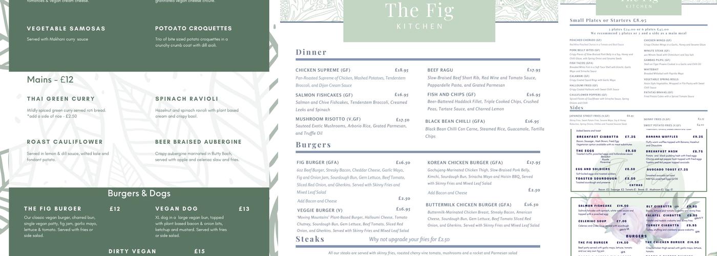 The Fig Kitchen and Deli Menu