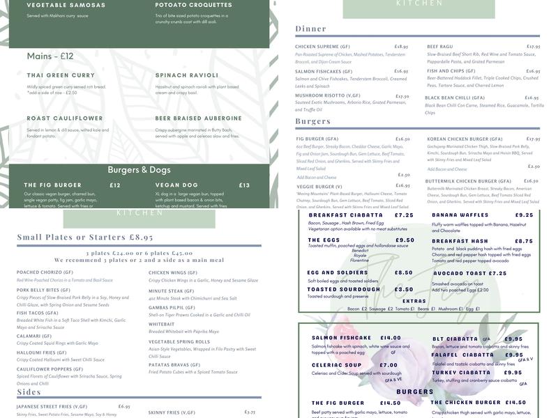 The Fig Kitchen and Deli Menu
