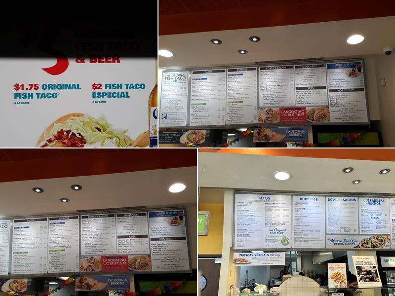 Rubio's Coastal Grill Menu