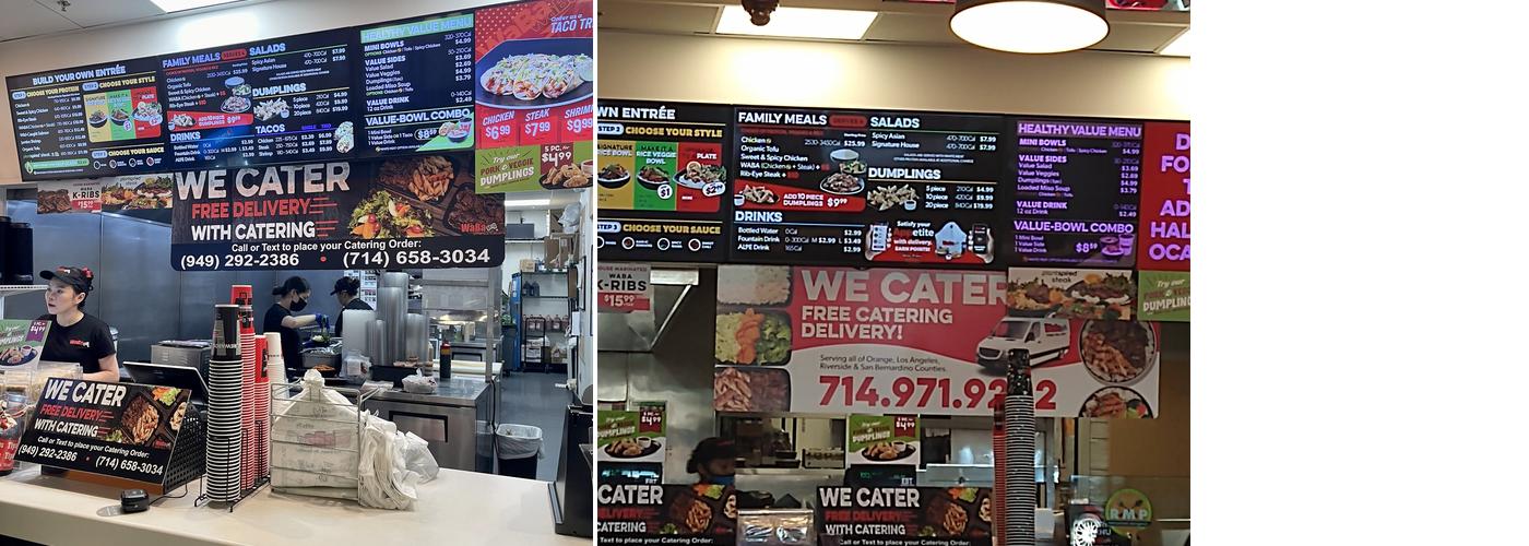 WaBa Grill Menu