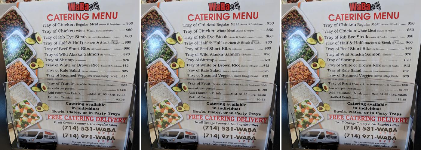 Waba Grill Menu