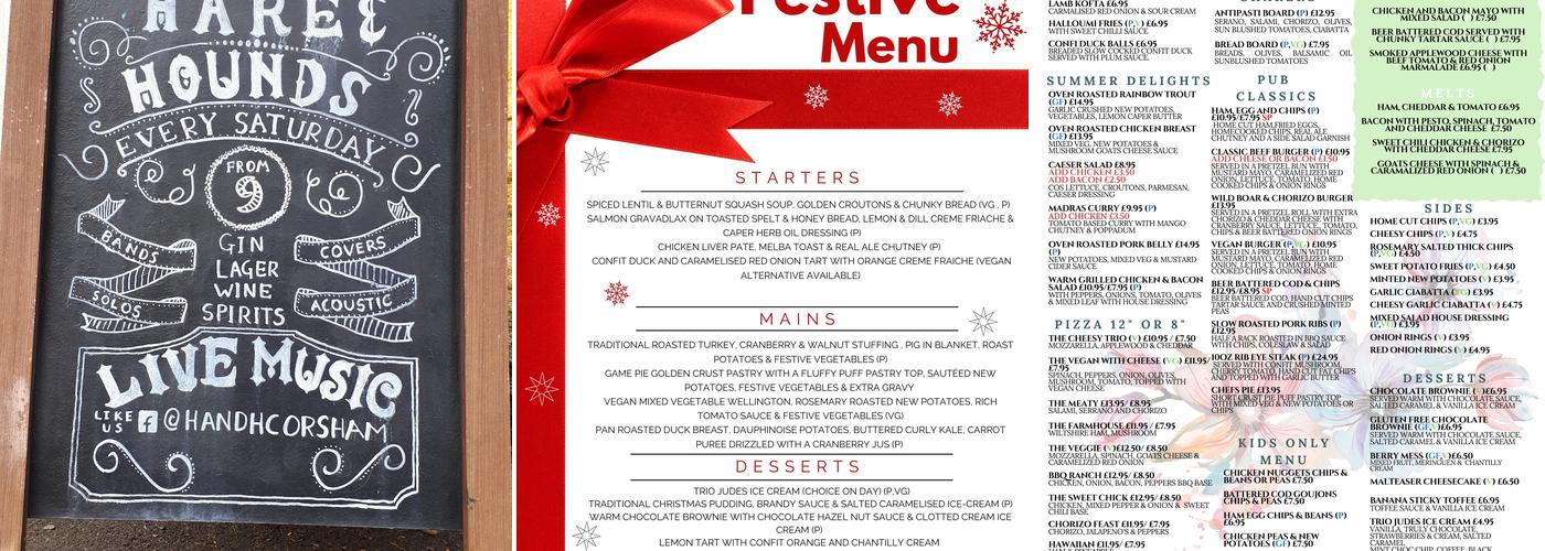 The Hare & Hounds Menu