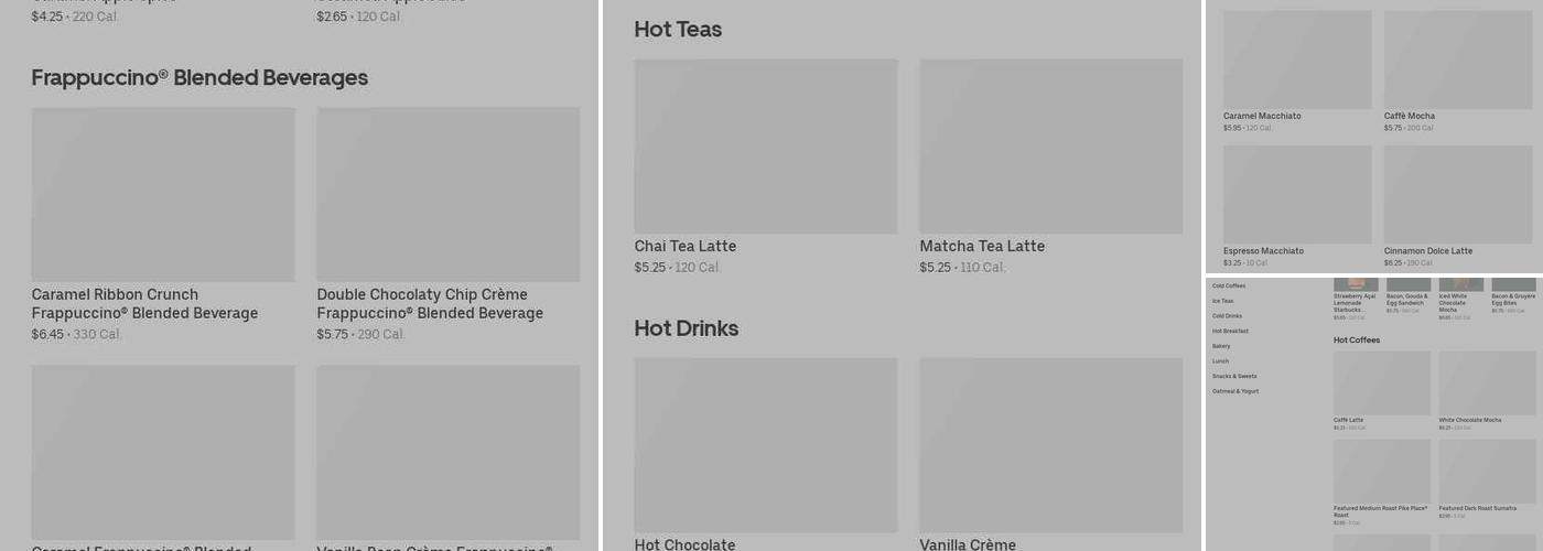 Starbucks Menu
