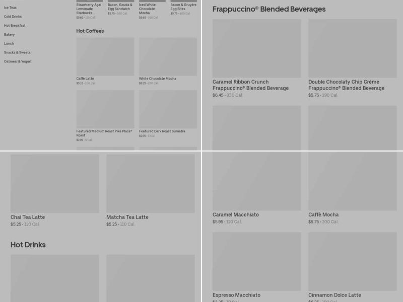 Starbucks Menu