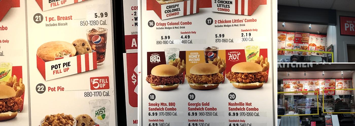 KFC Menu