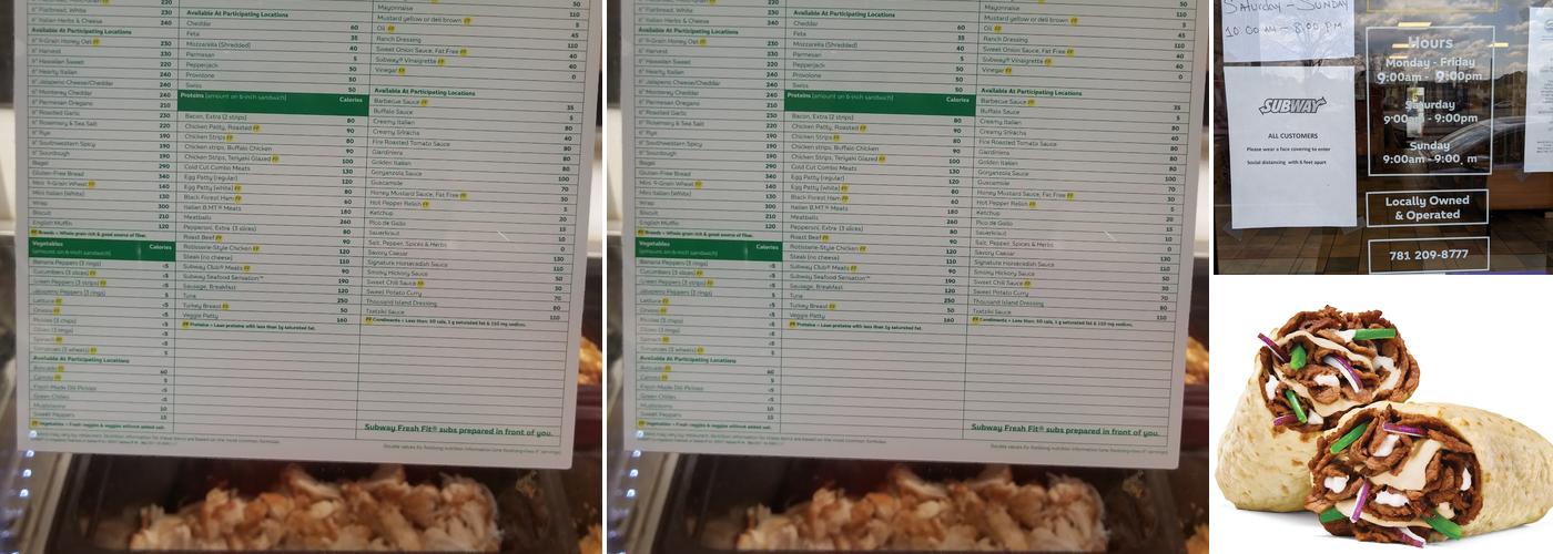 Subway Menu