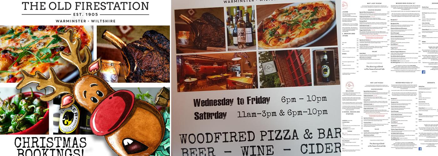 The Old Fire Station, Warminster Menu