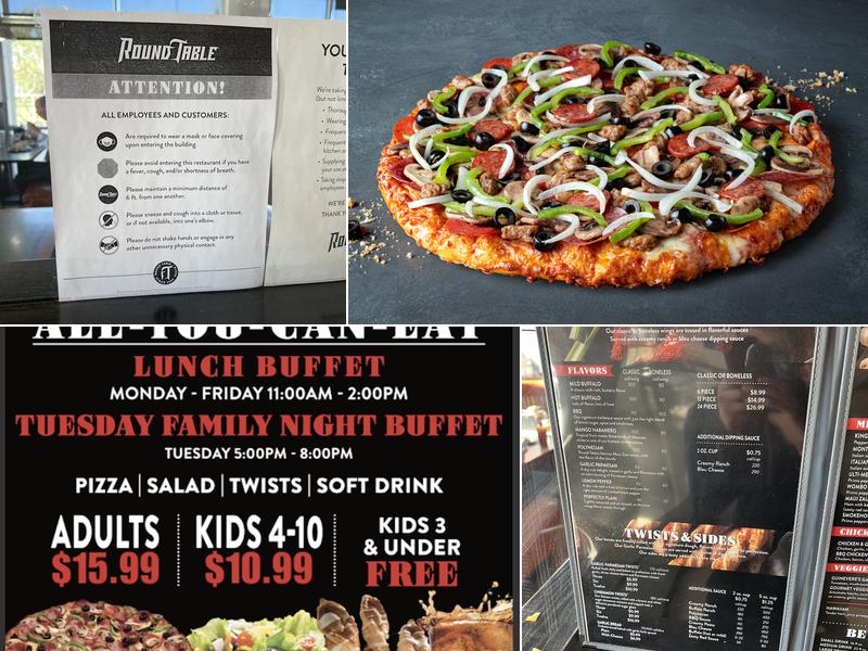 Round Table Pizza Menu