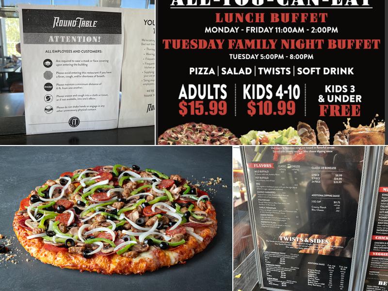 Round Table Pizza Menu