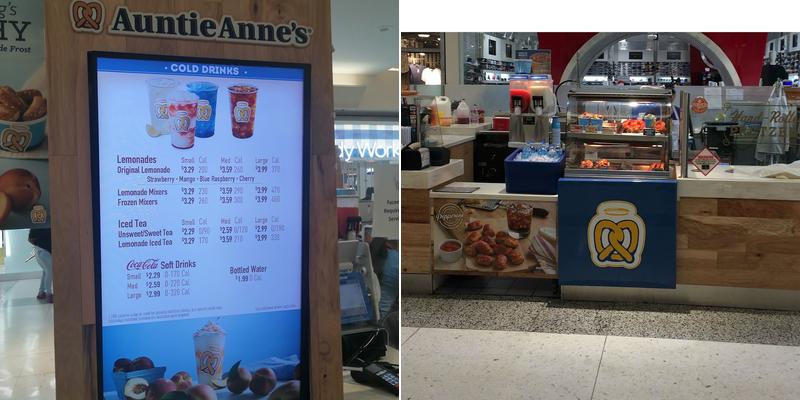 Auntie Anne's Menu