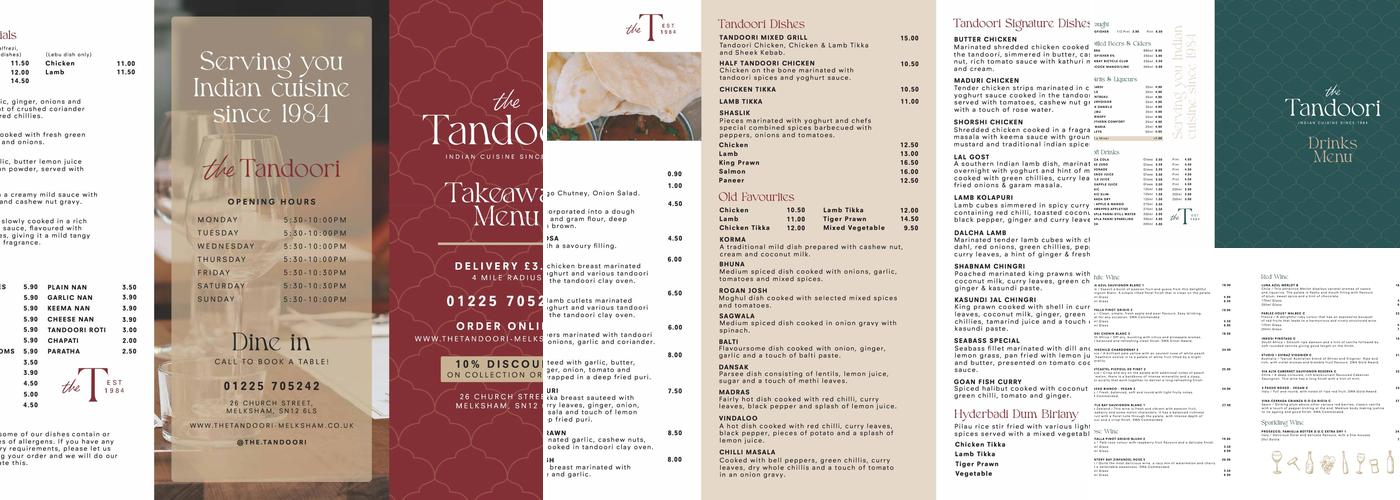 Melksham Tandoori Menu