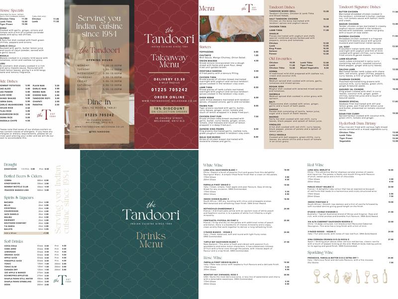 Melksham Tandoori Menu