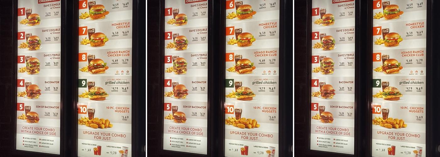 Wendy's Menu
