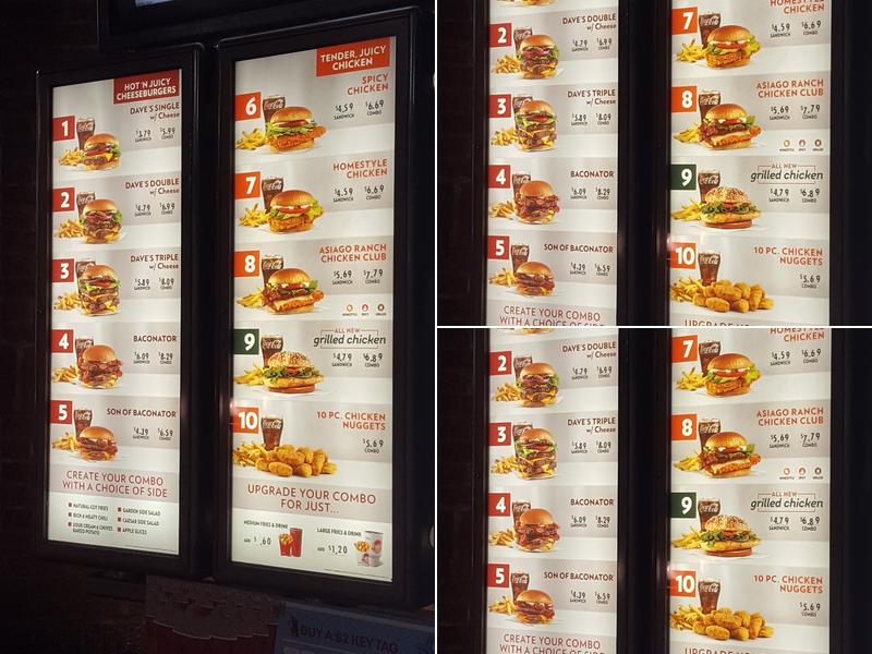 Wendy's Menu