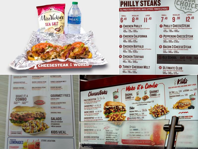 Charleys Cheesesteaks Menu