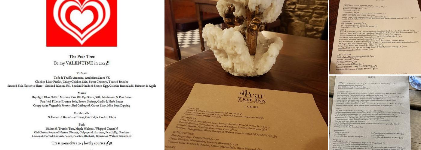 Pear Tree Inn Farmhouse Kitchen with Bar & Rooms Menu