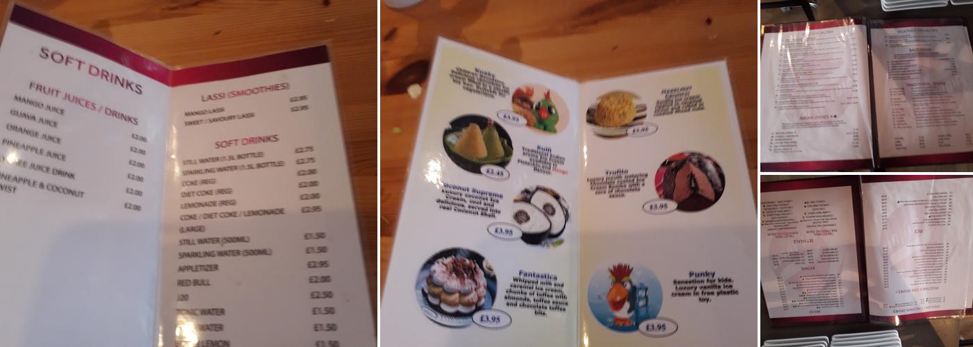 Cafe India Menu