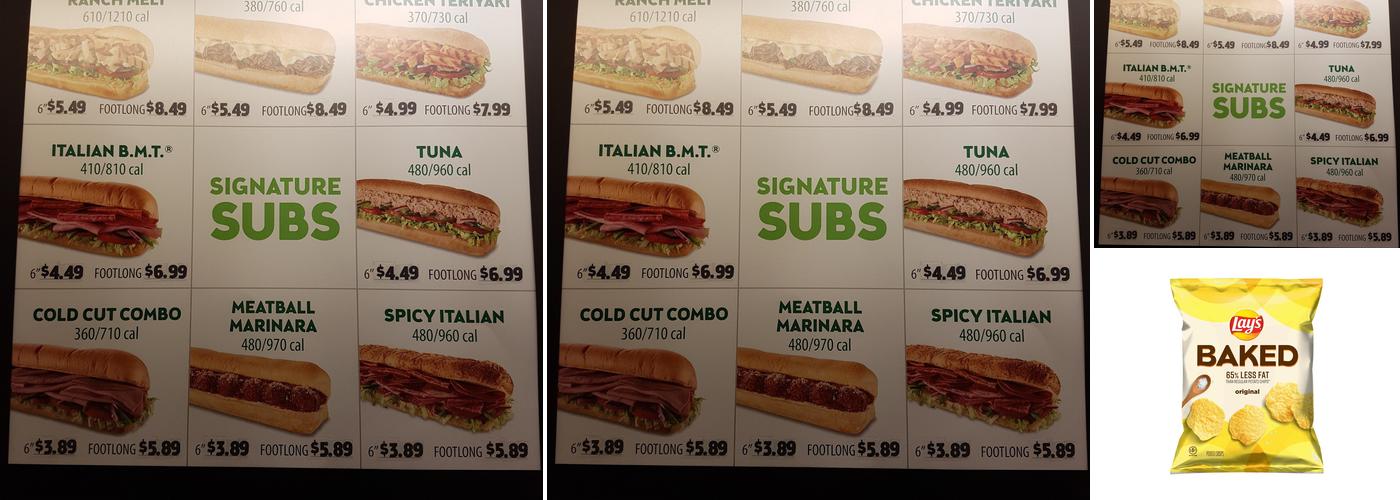 Subway Menu