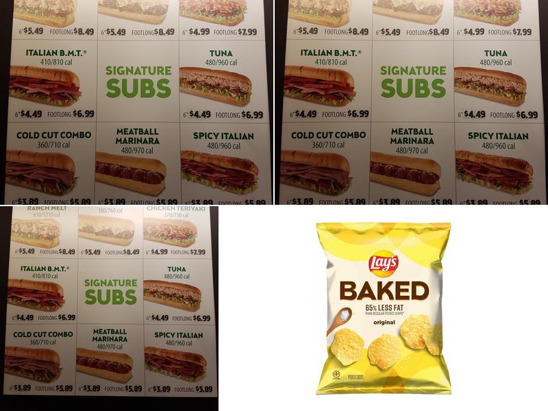 Subway Menu
