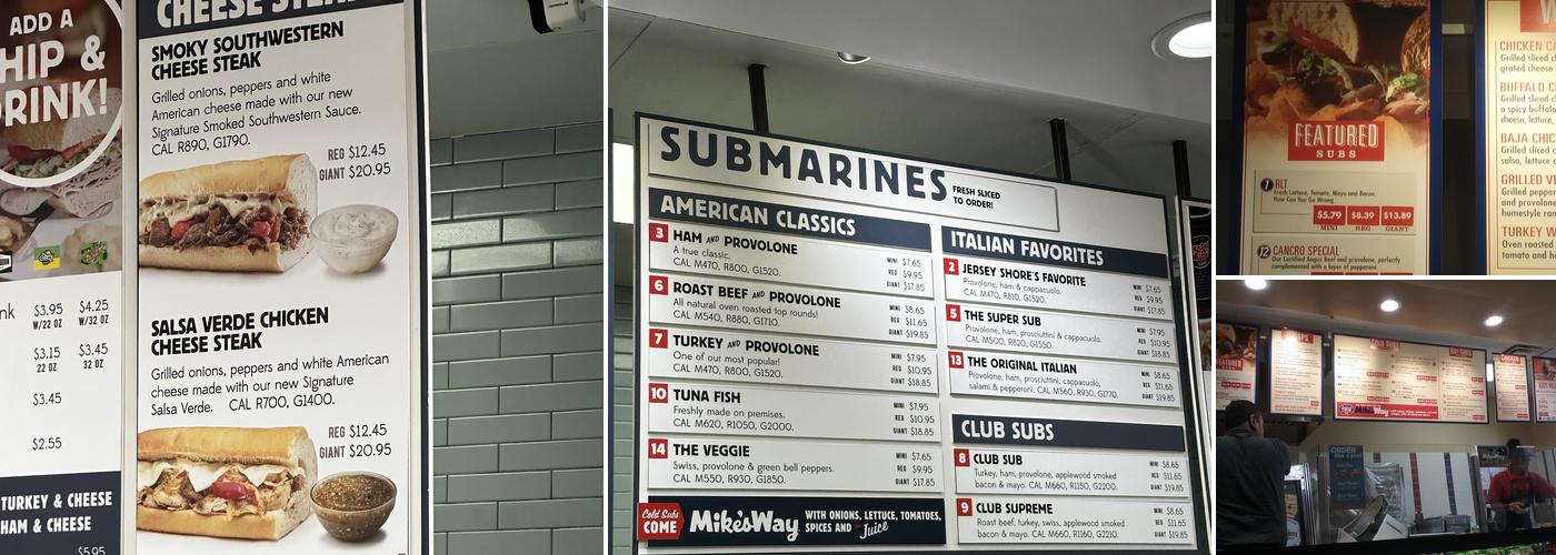 Jersey Mike's Subs Menu