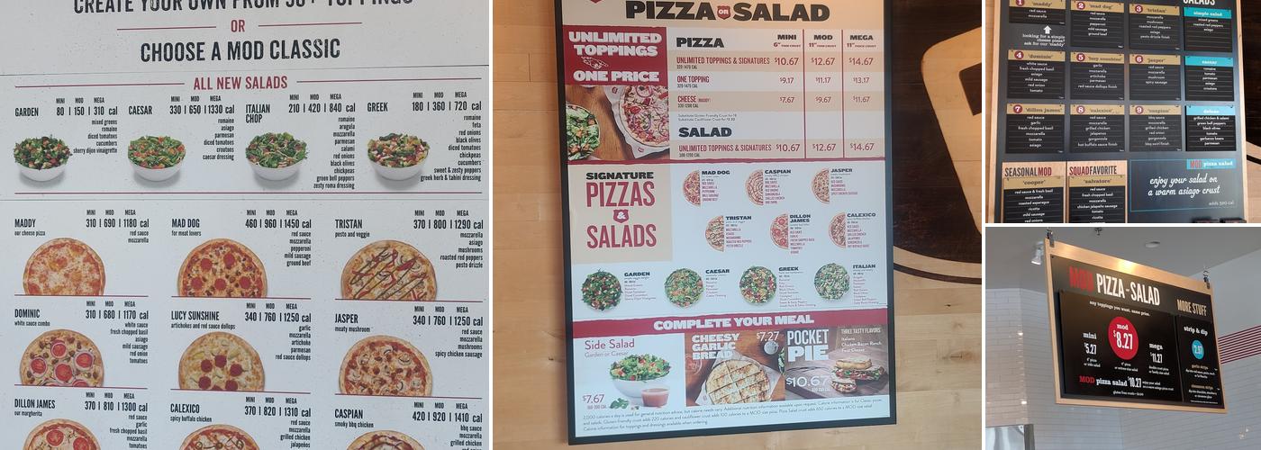 MOD Pizza Menu