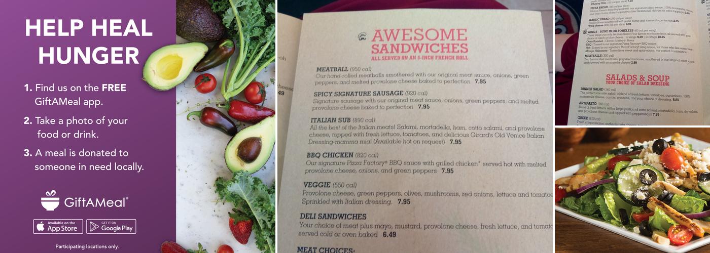 Pizza Factory Menu