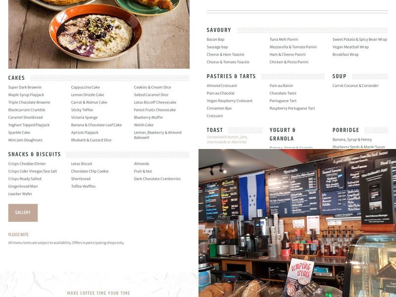 Coffee#1 Trowbridge Menu