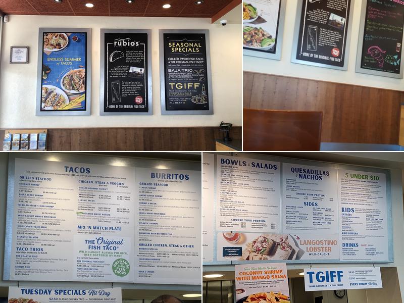 Rubio's Coastal Grill Menu
